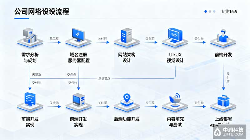 公司网站建设全流程步骤图解 - 中润科技企业官网定制案例