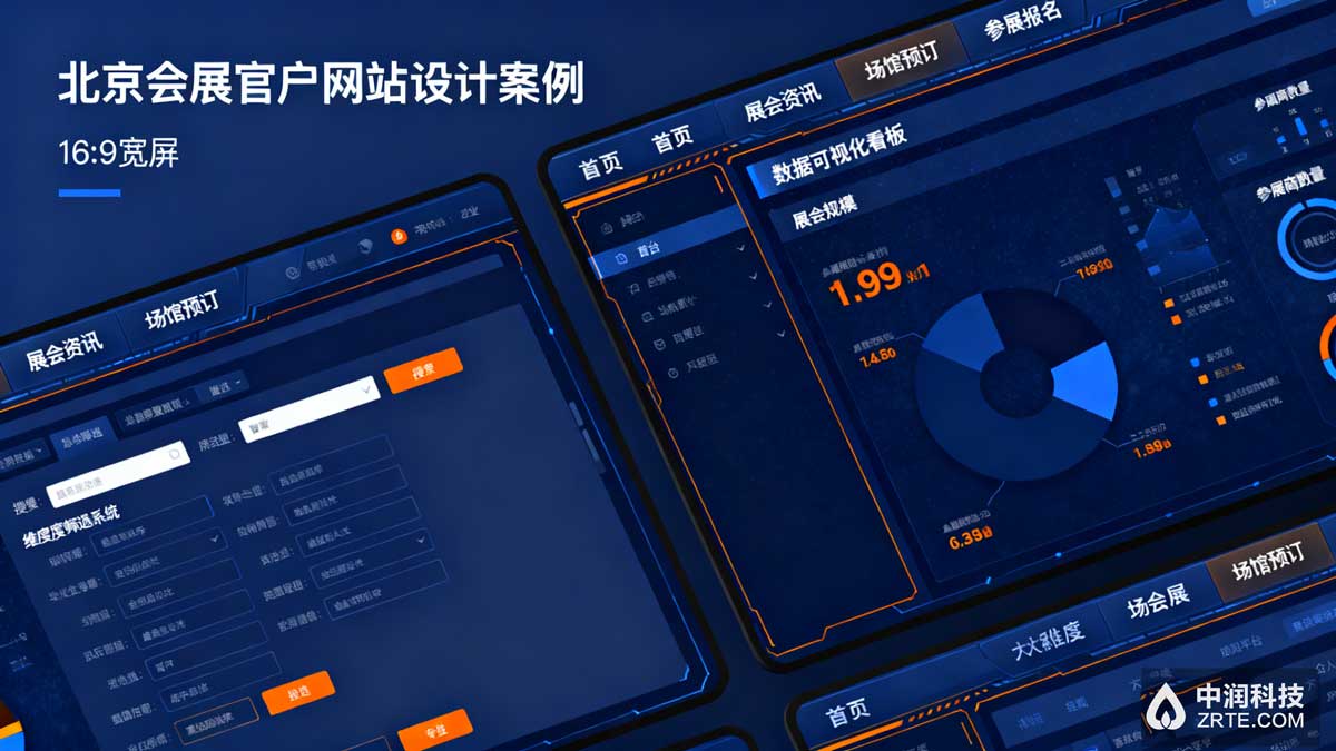 北京会展门户网站设计案例 - 大型平台功能展示