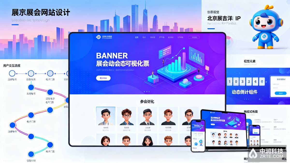 北京展会网站设计案例 - 创意视觉与用户体验优化展示