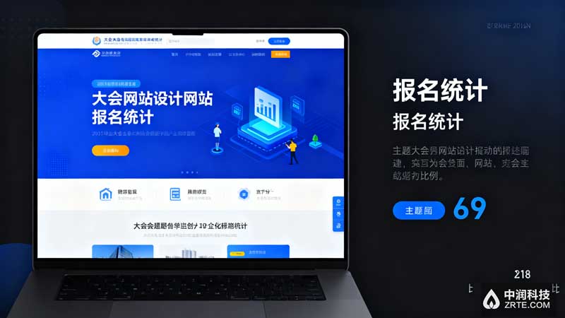 北京天津大会网站设计案例：多角色管理系统与报名统计功能展示 | 中润科技