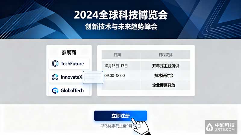 北京天津会展网页设计案例：视觉与体验优化效果对比 | 中润科技