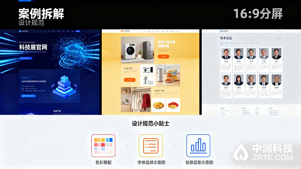 会展网页设计案例对比