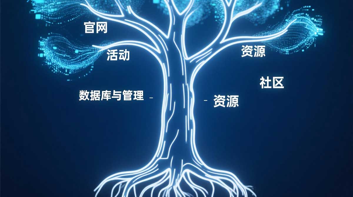 综合性协会网站一体化平台架构图